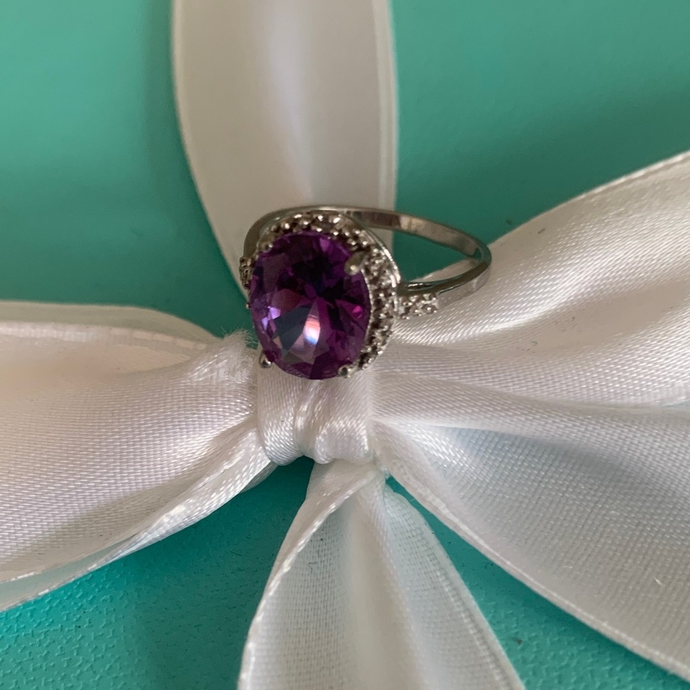 Purple Gemstone 925 Silver Ring